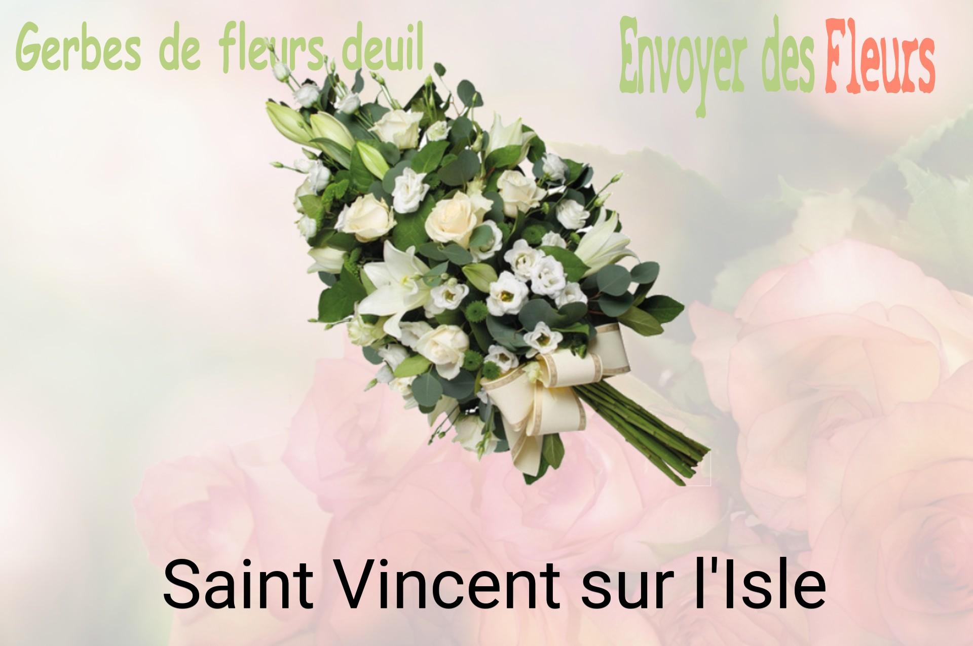 Gerbe de fleurs de deuil livrée à Saint-Vincent-sur-l'Isle
